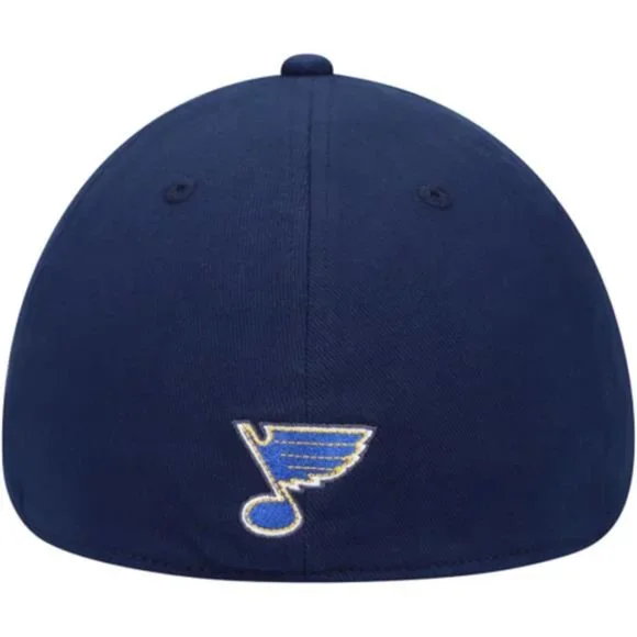 NEW NHL Hockey St. Louis Blues adidas Local Coach Flex S/M White and Blue Hat - Picture 4 of 10
